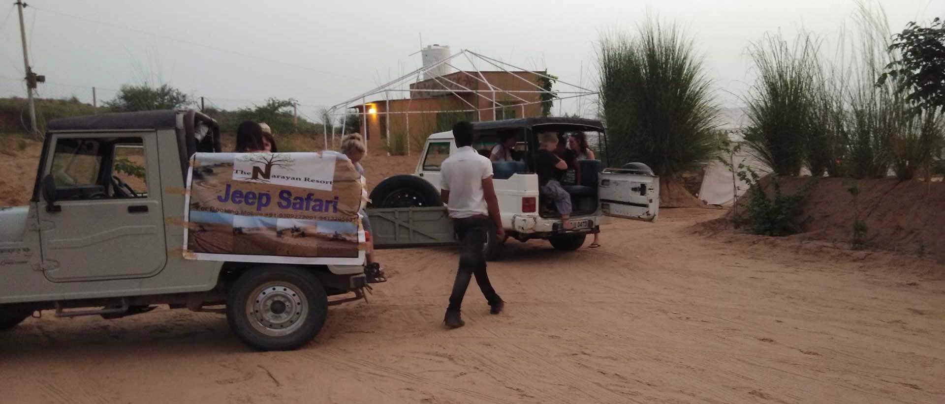 Jeep Safari, Camp Pushkar, Desert Adventure camp pushkar,desert camp,tent pushkar,fair accomodation